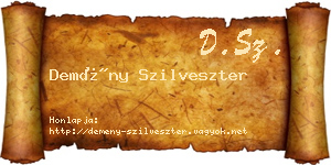 Demény Szilveszter névjegykártya