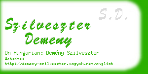 szilveszter demeny business card